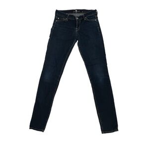 7 For All Mankind Blue Skinny Jeans Size 25 Women’s